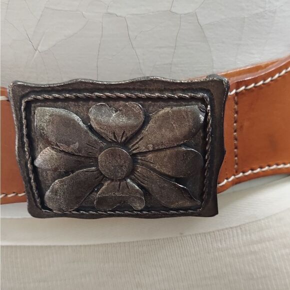 Vintage Express Braided Raffia Leather Belt Size S - Picture 3 of 10